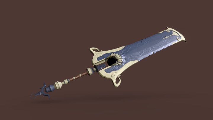 DS - Mystical Two-Hand Sword 3D Model