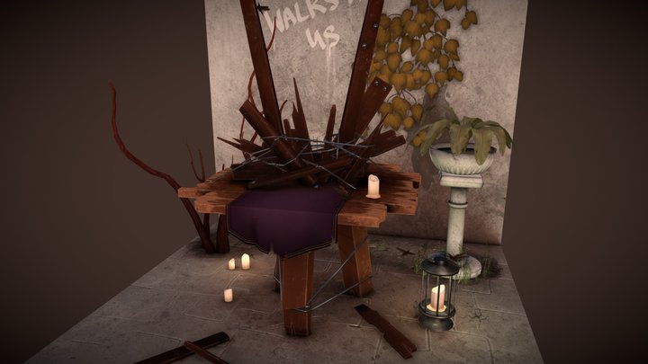 Dishonored 2 Shrine Fanart 3D Model