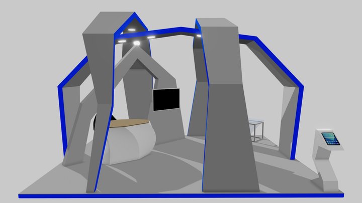 Modern And Elegant Booth KLEO 3D Model