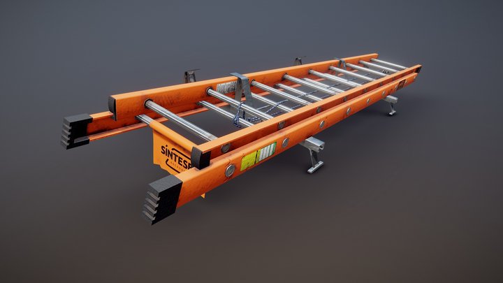 Roof Rack with Ladder 3D Model