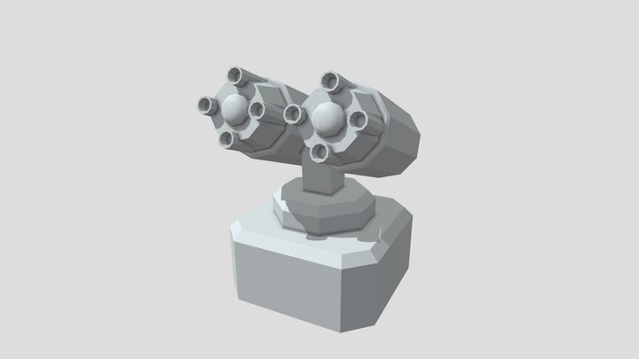 Physical Ship Weapon 3D Model