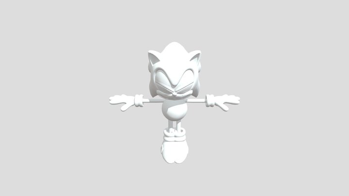 Sonic oficial - sonic superstars - no texture 3D Model