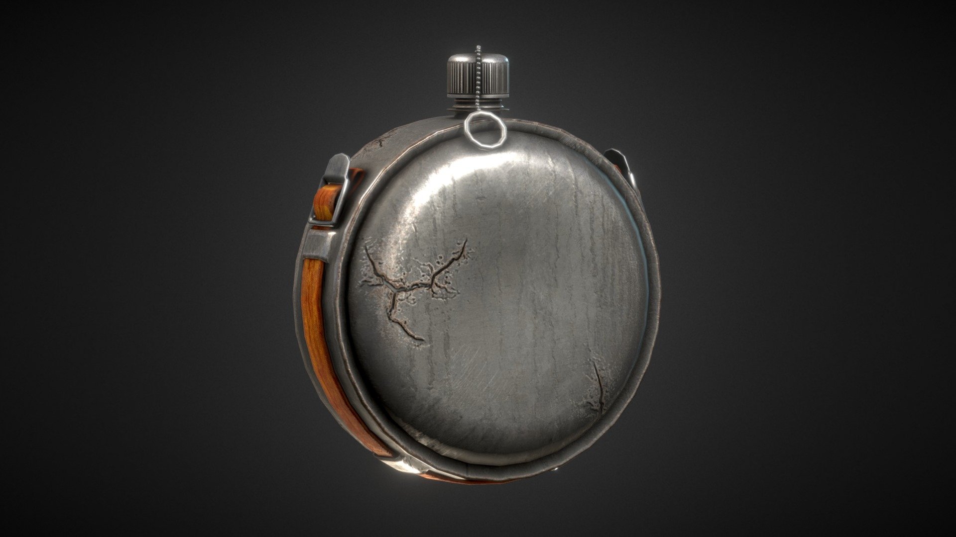 Metal Canteen Bottle Buy Royalty Free 3D model by TheNerdForum