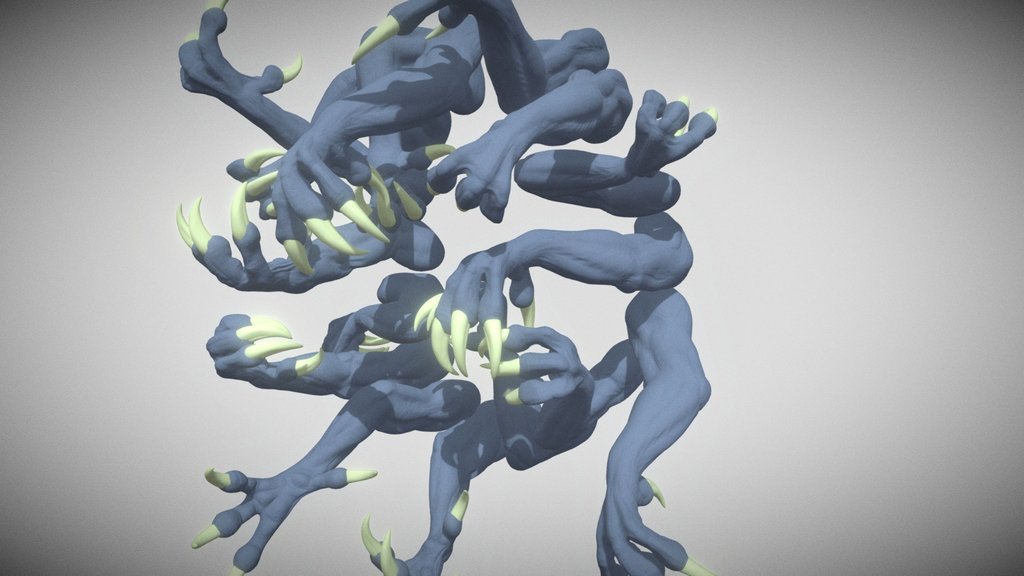 Stylized Monster Arms – ZBrush Anatomy Study