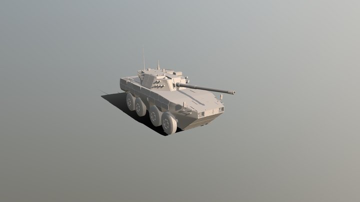 11式轮式突击车 11 wheeled assault vehicle 3D Model
