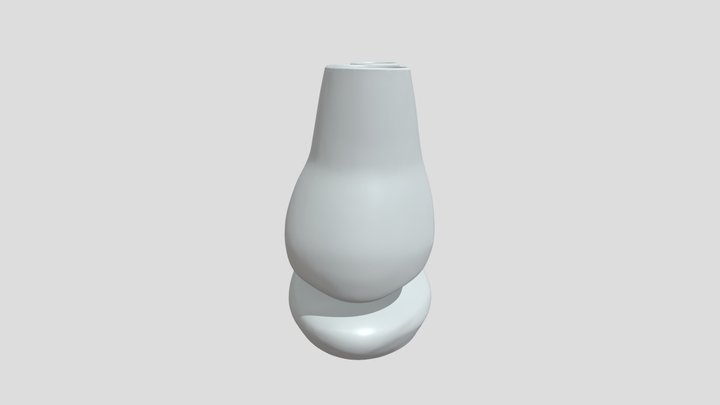 Brown double-necked decorative vase 3D Model