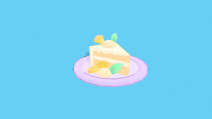 Lemon Cake 3D Model