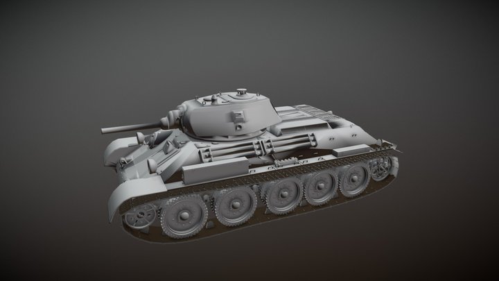 T-34/76mm 3D Model