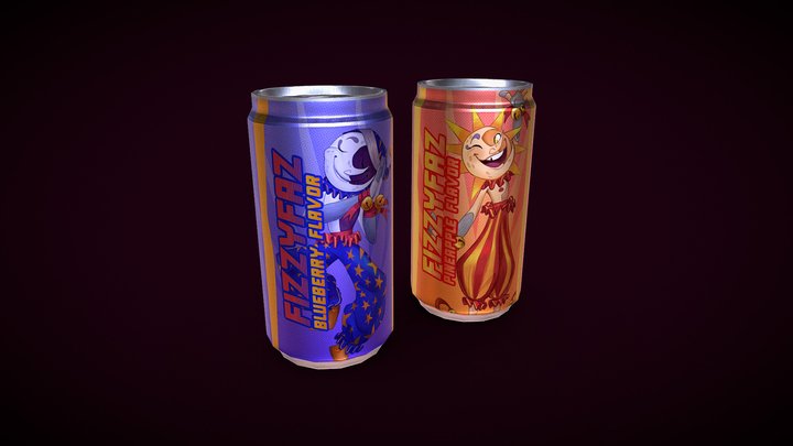 Soda Cans Sun and Moon | Fan Art 3D Model