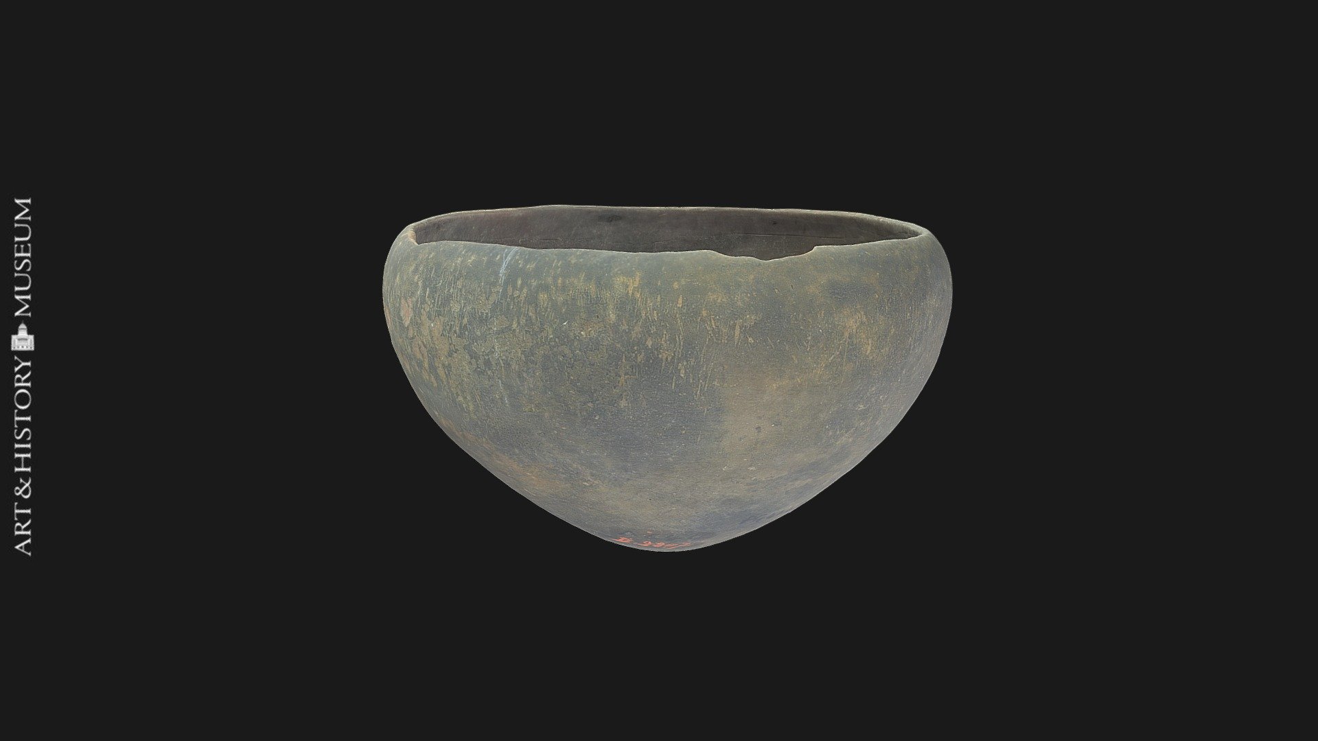 Bowl with conical base and receding rim