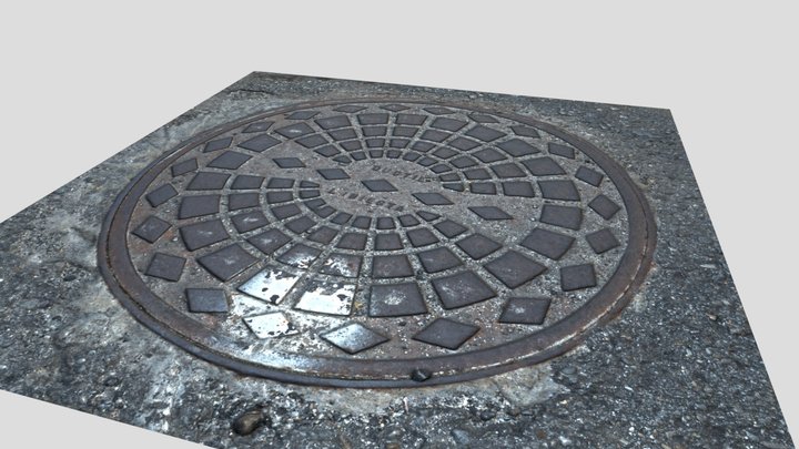 Manhole Cover 3D Model