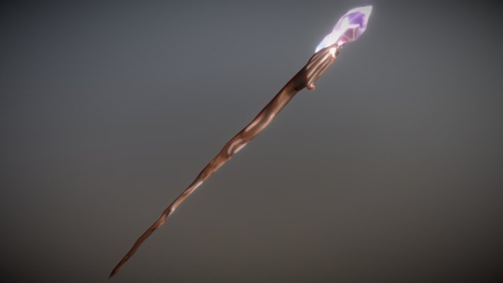 Crystal Wand 3D Model