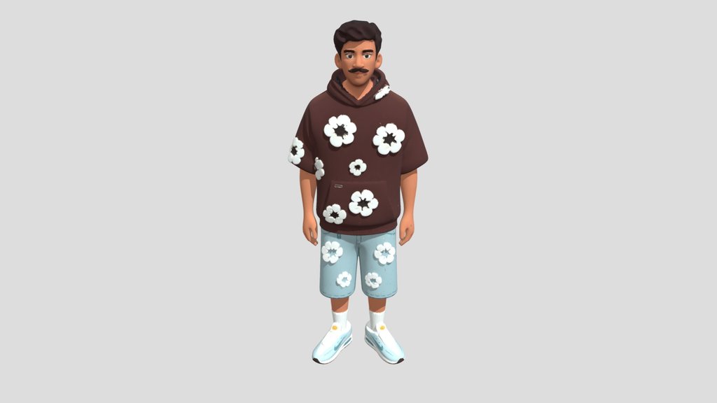 Floral Streetwear Portrait