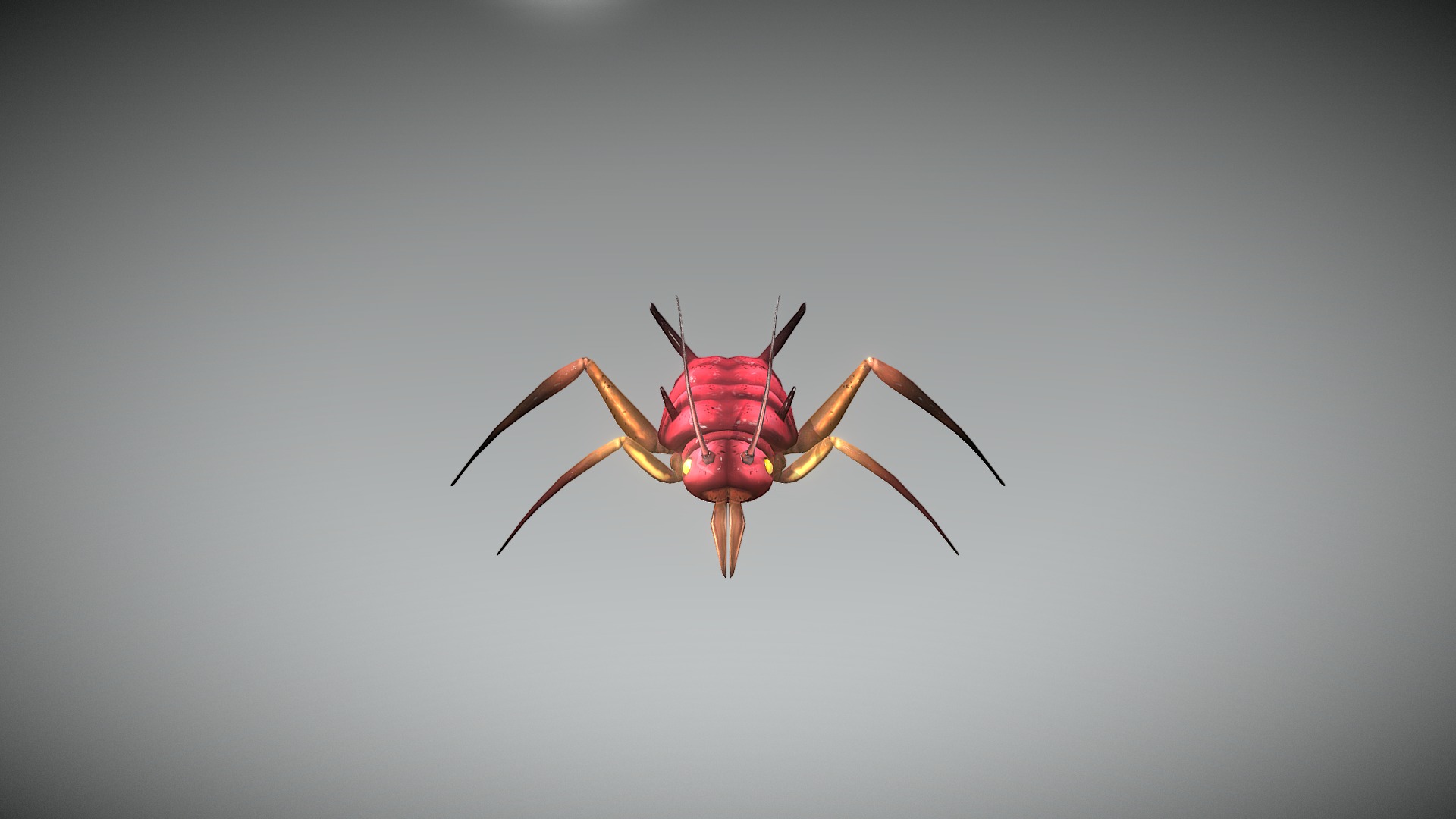 3D model Aphid - This is a 3D model of the Aphid. The 3D model is about a red and black spider.
