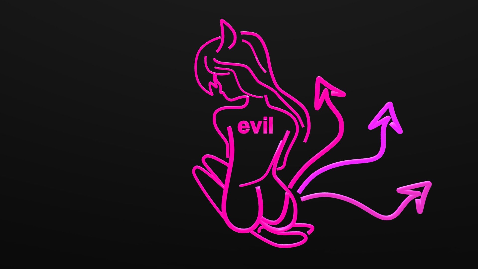 Evil Neon Sign