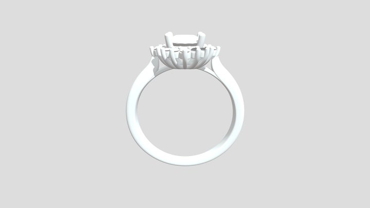 DIAMOND ENGAGEMENT RING WEDDING RING 3D Model