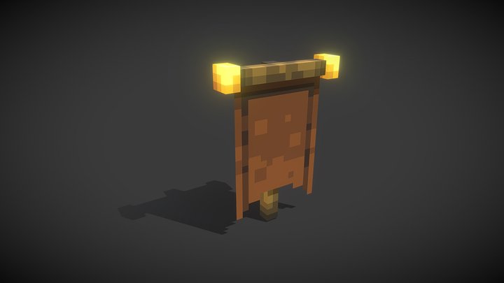 Brown Banner 3D Model