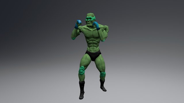 Low poly warrior 3D Model