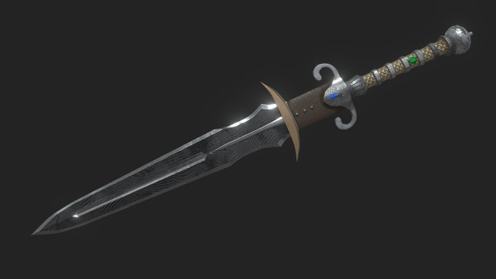 Medieval Fantasy Sword 3D Model