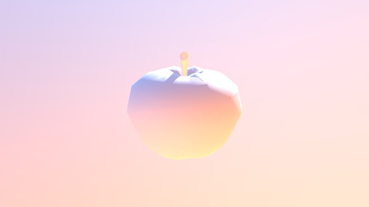 Untextured Apple 3D Model