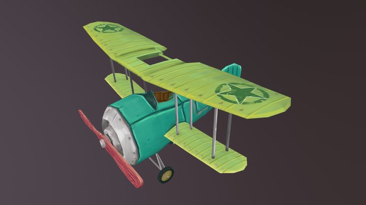 Plane Game Art 3D Model
