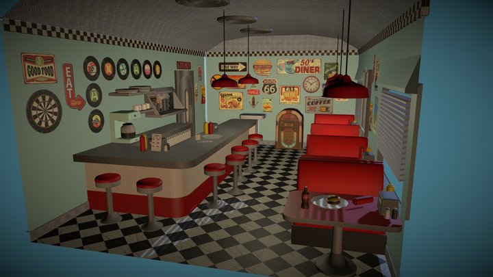 1950s Diner 3D Model