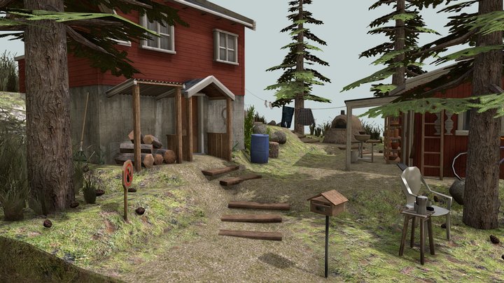 DAE Diorama - Forest Loner 3D Model