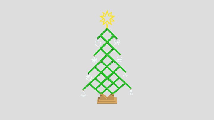 Minimalist Collapsible Christmas Tree 3D Model