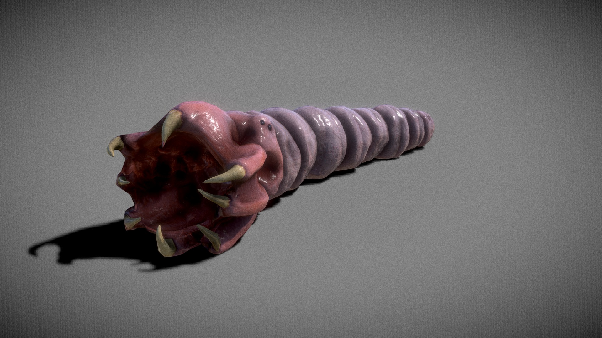3D model Worm - This is a 3D model of the Worm. The 3D model is about a close-up of a candy.