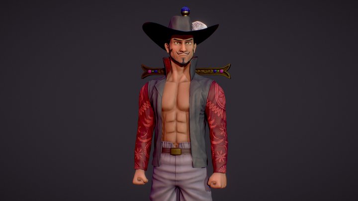 One Piece - Dracule Mihawk 3D Print Model by Bon Bon Art