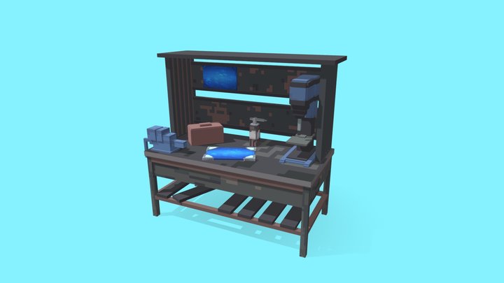 Rust Workbench LV2 3D Model