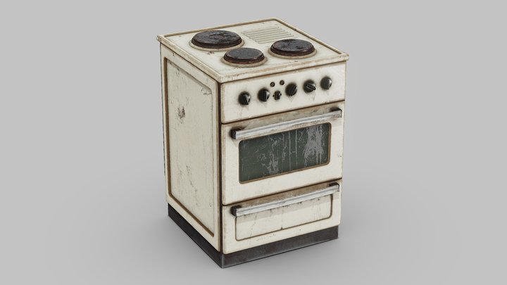 Old Rusty Stove-Freepoly.org 3D Model
