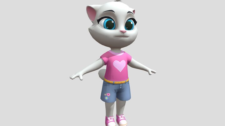 Talking Tom Town: Talking Angela (REUPLOADED) 3D Model