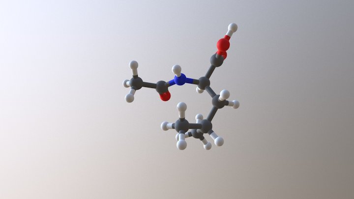 Acétyl-leucin 3D Model