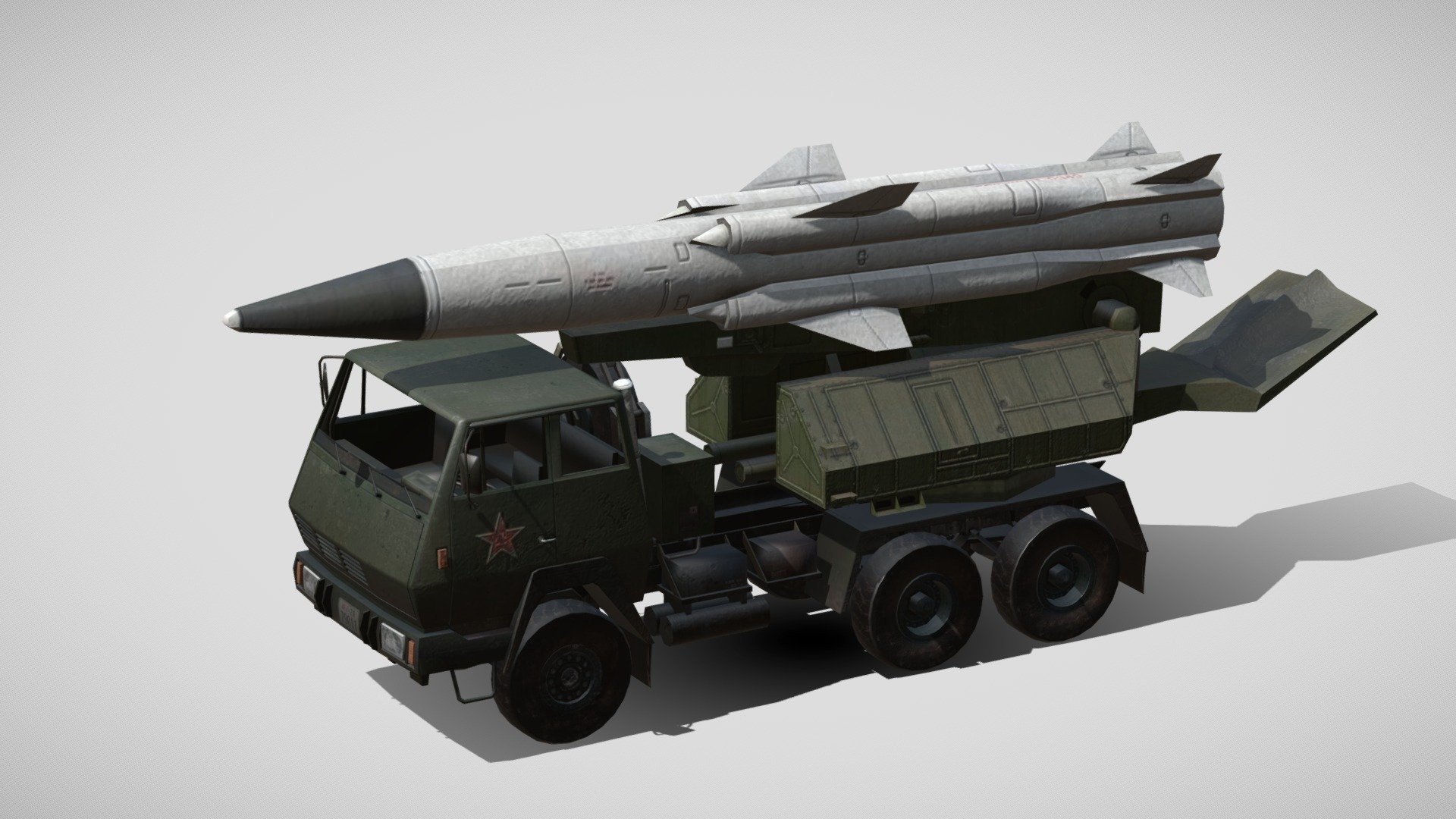 Shaanxi SX2190 Missile Launcher Download Free 3D model by Muhamad