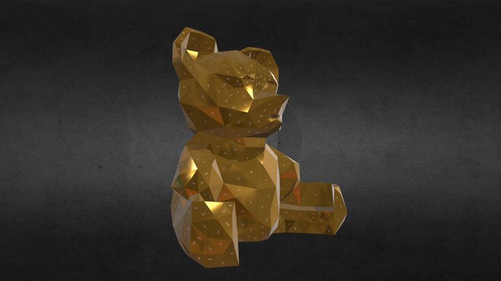 019-173, Crystalline Teddy Bear 3D Model