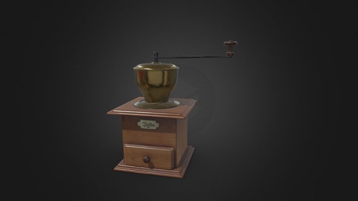 Antique Coffee Grinder 3D Model