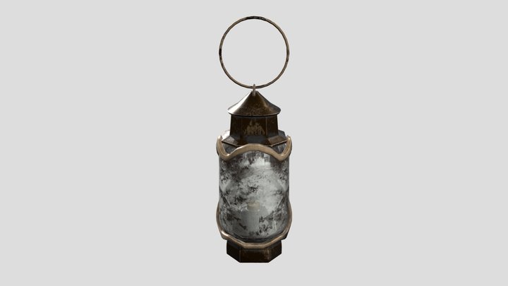 Vieille lampe à l'huile 3D Model