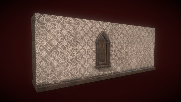 Modular Medieval style wall 3D Model