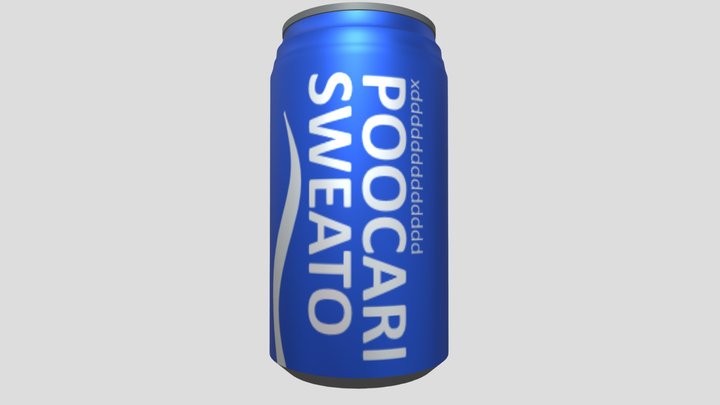 Can of knockoff pocari sweat 3D Model