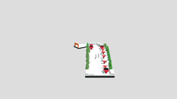 Piste de ski 3D Model
