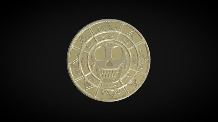 Pirate Coin 3D Model