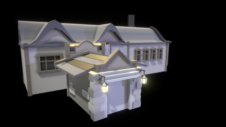 Stone Mansion 3D Model