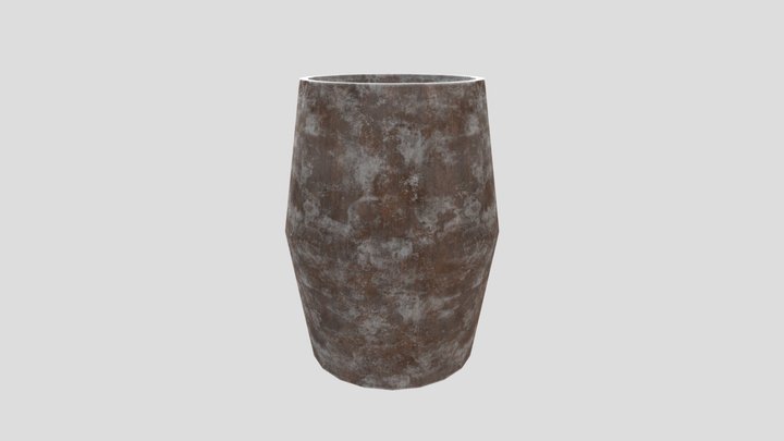 Snowy Barrel 3D Model