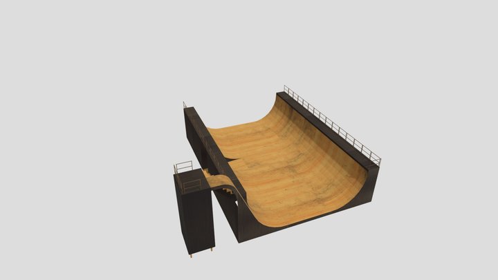 Skateboard Ramp (Texture) 3D Model