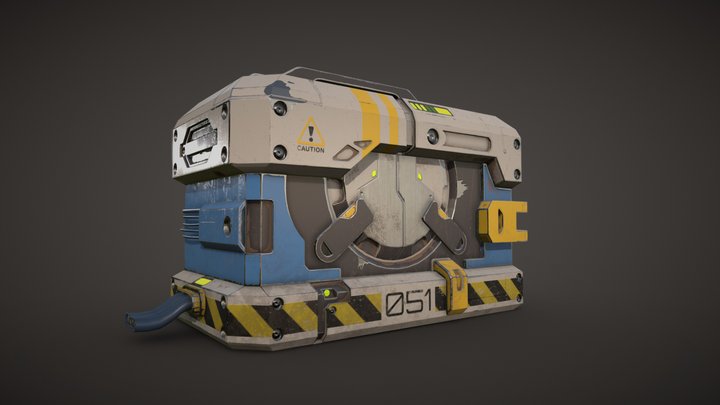 Sci-Fi Chest 3D Model