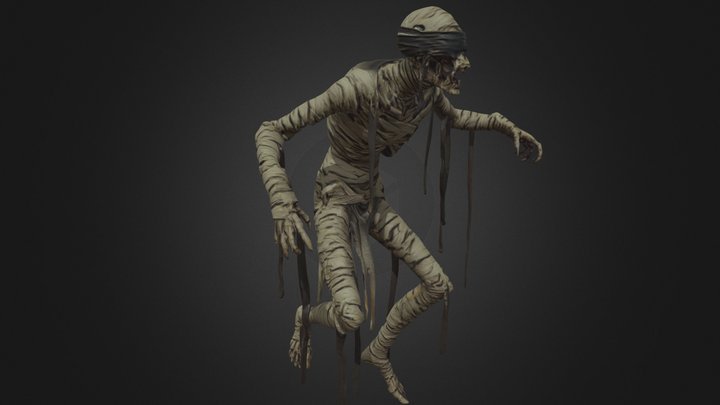 Scary Faceless Dead Mummy in Old Cloth