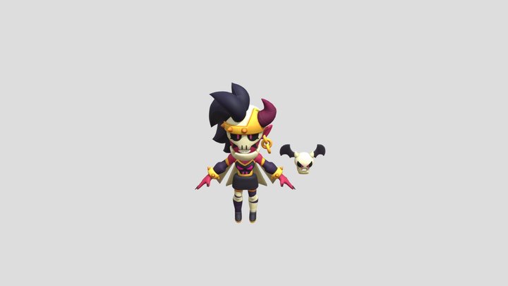 Emz-brawl-stars-demon-skin-t-pose 3D Model