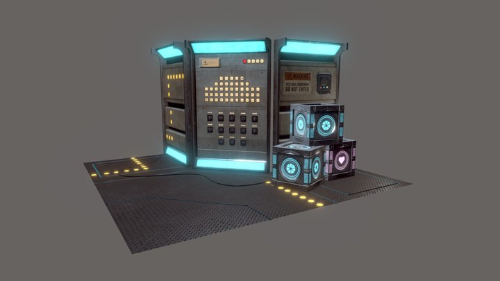 Sci-Fi Hallway 3D Model