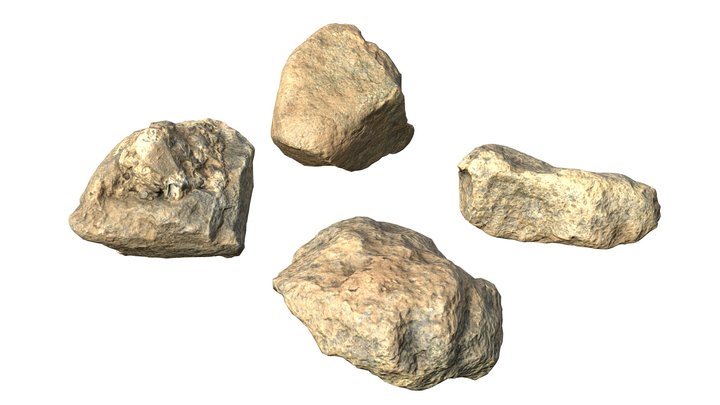 Rocks (4 pieces) 3D Model